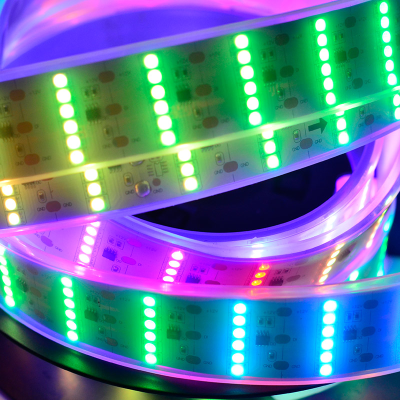 Six Rows Color Chasing RGB Dream Color LED Strip Lights, DC12V, Flexible LED Tape Light with 55LEDs per feet. - For Holiday lighting Six Rows Color Chasing RGB Dream Color LED Strip Lights, DC12V, Flexible LED Tape Light with 55LEDs per feet. - For Holiday lighting
